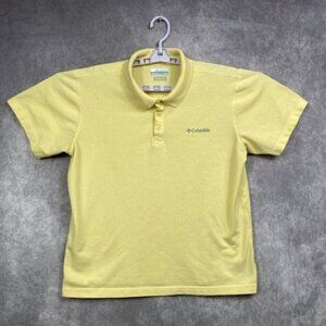 Columbia Sportswear Co. Polo Shirt Men's Medium Yellow Active Fit Casual Outdoor